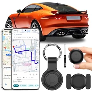 GPS Tracker per Auto, Air Tracker Android e IOS,Magnetico Gps Per Auto, IP68 Impermeabile Auto Localizzatore con App Copertura Globale In Tempo Reale Tracciare Veicolo/Moto,Senza SIM (Nero, 1 PACK)