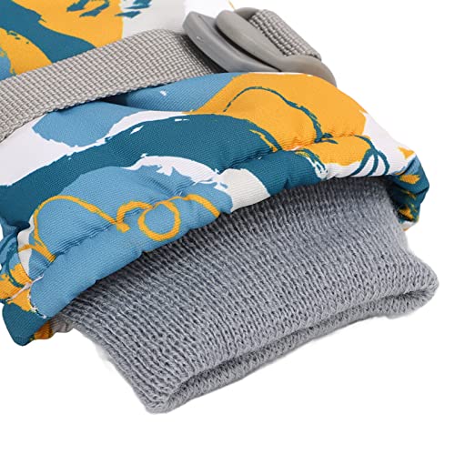 1 par de luvas quentes para crianças à prova de vento, à prova d'água, engrossadas para o inverno,