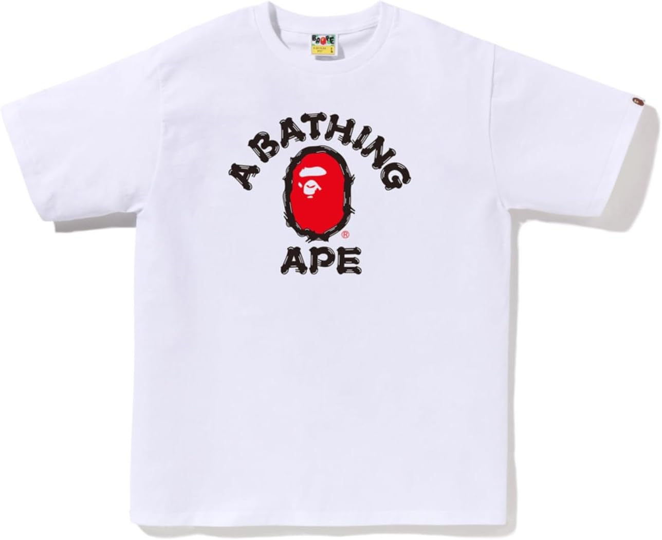 24ss Trendy Casual Top Bap Long Term Couple Fashion Pure Cotton Double Yarn Men and Women Casual Sports Short Sleeve T-Shirt