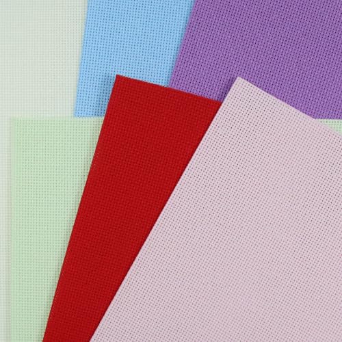 Image of KCS 6 pc of 12 inch x 18 inch (30cmx45cm) Counted Cotton Aida Cloth Cross Stitch Fabric (18CT-E)