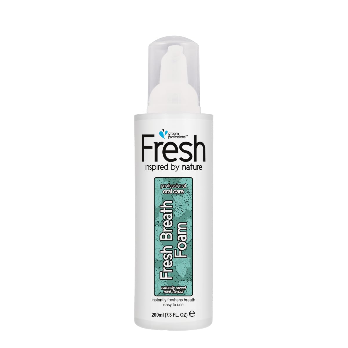 GROOM PROFESSIONAL FRESH Breath Foam for Dogs - Dental Care for Dogs - Instant Oral Care - Freshens Breath & Keeps Teeth and Gums Healthy - Prevents Build-Up of Plaque & Tartar, 200ml