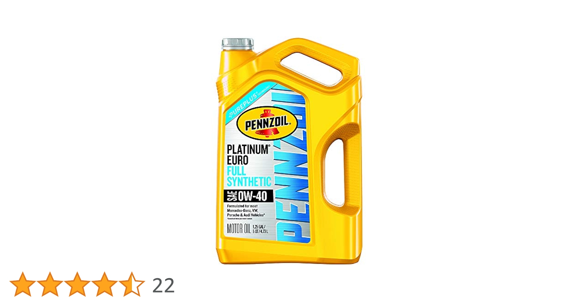 Amazon | ペンズオイル プラチナムユーロ 0W-40 4.73 L (5