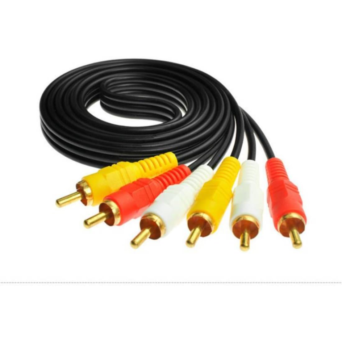 Buy Upix 3RCA Male to 3RCA Male Audio Video Cable 1.3 Meters (4.3