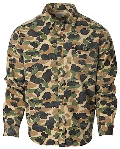 Avery Men's Heritage Chamois Soft Warm Cotton Button-Down Double-Stitched Long Sleeve Camo Hunting Shirt with Chest Pocket2