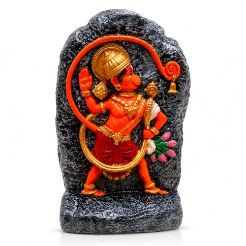 Image of Hampi Kesari Nandan Hanuman Idol for Home Temple | Polyresin Lord Hanuman Murti for Pooja Room, Office Desk & Home Decor