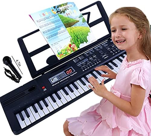 Semart piano keyboard for kids 61 key electric digital music keyboard for beginner portable piano w/LCD display microphone USB cable