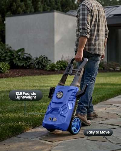 Image of Pressure Washer, 4200 PSI 2.6 GPM Power Washer with 23FT Hose, Foam Cannon, Portable Pressure Washers Ideal for Driveway, Patio, Deck, Fence and Car Wash Home Cleaning