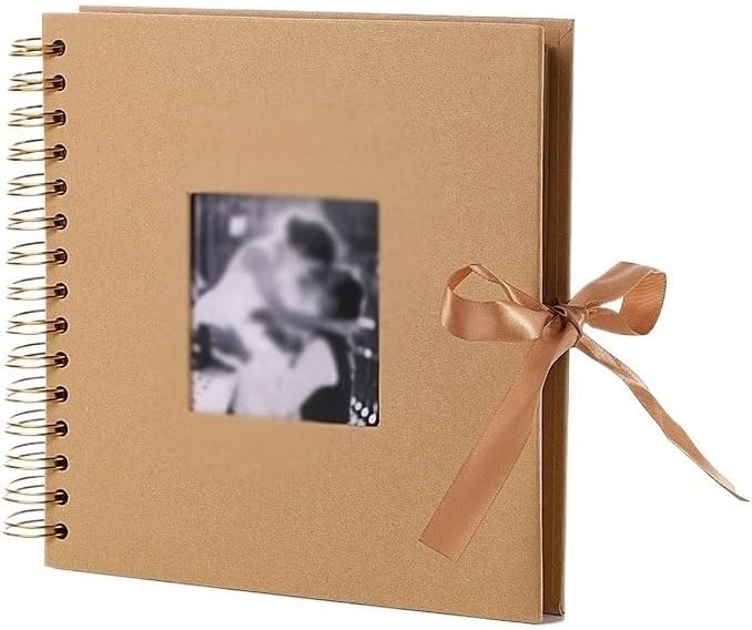 Travel Growth Commemorative Book ﻿ Cover Window Album Sets Coil Scrapbooks DIY Albums Applicable to photos, receipts, star cards, etc(Blue)