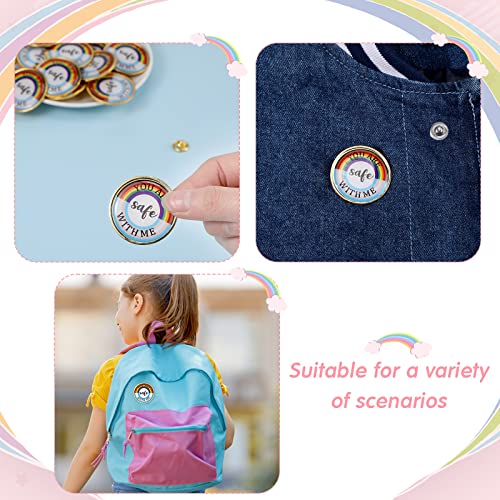 Junkin You Are Safe with Me Enamel Pins Rainbow Lapel Pride Pins LGBTQ Supports Badge Cute Brooch for Nurse Doctor Student Collar Clothing Backpack Bag Hat Decoration4