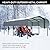 Outvita Carport 12x20FT Heavy Duty Outdoor Carport Canopy, Full-Size Metal Carport Kit with Galvanized Steel Roof, Garage Shelter for Cars Boats Pickup Truck Events Party