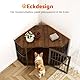Gimars Eck-Hundekäfig Möbel, Hundehütte aus Holz, Beistelltisch, dekorative Haustierkiste für den Innenbereich, Möbelstil Hundehütte für kleine mittelgroße Hunde, Hundekäfig TV-Ständer, rustikales