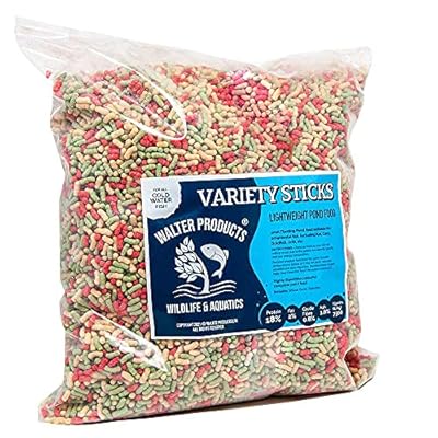 Walters Variety Sticks (15L Bag) | Pond Fish Food for Goldfish, Koi and all Cold Water Pond Fish | Premium Nutrition, Floating Fish Food Pond Sticks
