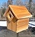 Handmade Cedar Wood Bluebird House, Pole Mount, Natural, with Predator Guard, Easy Clean-Out, 5.5x5 Inch Nesting Area, 1 1/2 Inch Entrance Hole