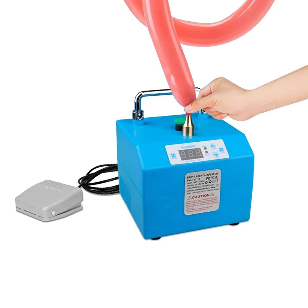 Electric Long Strip Balloon Inflation Pump Multi Functional Portable Magic Balloon Inflator with Timer and Foot Switch B231M