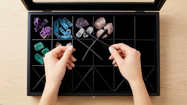 Amazon.com: Rock Collection Display Case, 36 Grid Storage