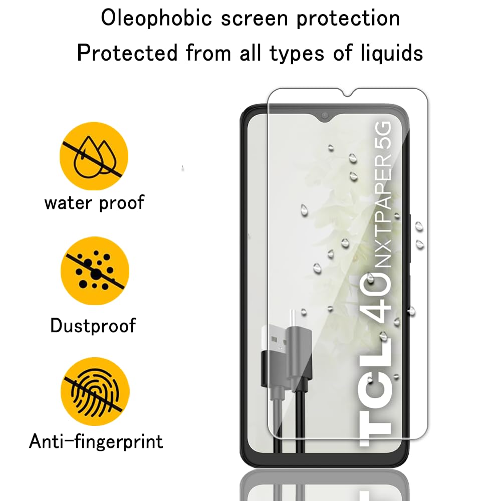 3 Pellicole In Vetro Temperato Per TCL 40 NXTPAPER 5G | Protezione Schermo 9H Antigraffio | Trasparente E Anti-impronte