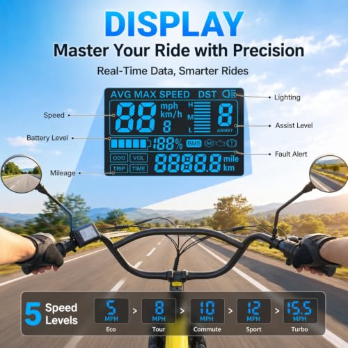 Image of ANCHEER Electric Tricycle for Adults, 20 inch Fat Tire Electric Trike, 15.5MPH E Trikes for 60+ Seniors, 3 Wheel Electric Bike, 864Wh Removable Battery, LCD, Rear Differential, 2 Seater, Basket