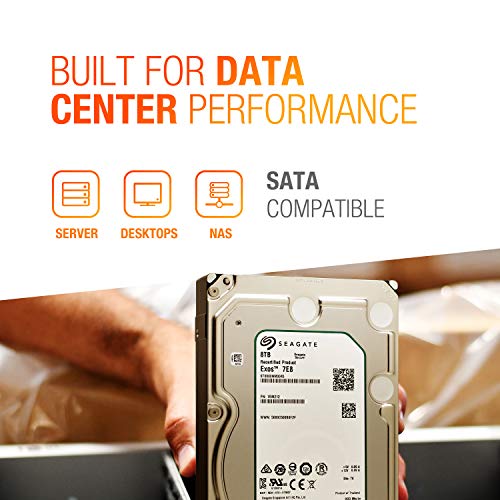 Image of Seagate Exos 7E8 Enterprise Capacity 3.5 HDD 8TB 7200 RPM SATA 6Gb /s 4Kn 256MB Cache 3.5-Inch Enterprise Hard Disk Drive ST8000NM0045 (Renewed)