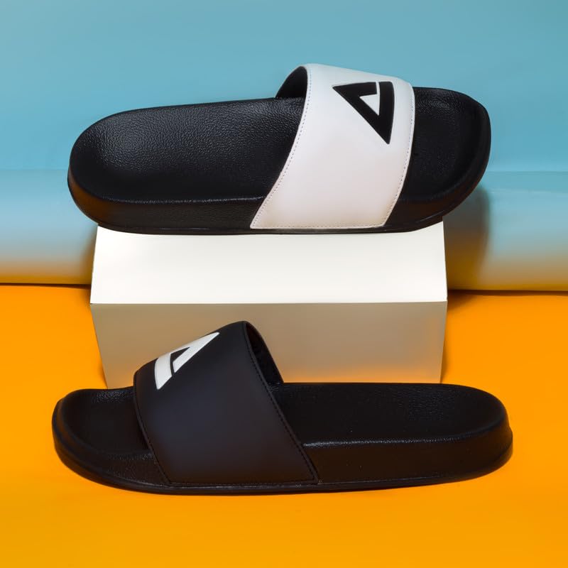 Image of ARVAN Mens Sliders | Lightweight, Anti-Slip & Cushioned Comfort Slides for Casual & Beach Use