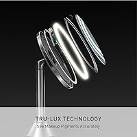 Vista 3 de Espejo de acero inoxidable con sensor de luz Simplehuman, de 5 pulgadas, ideal para maquillarse, ampliación 10x