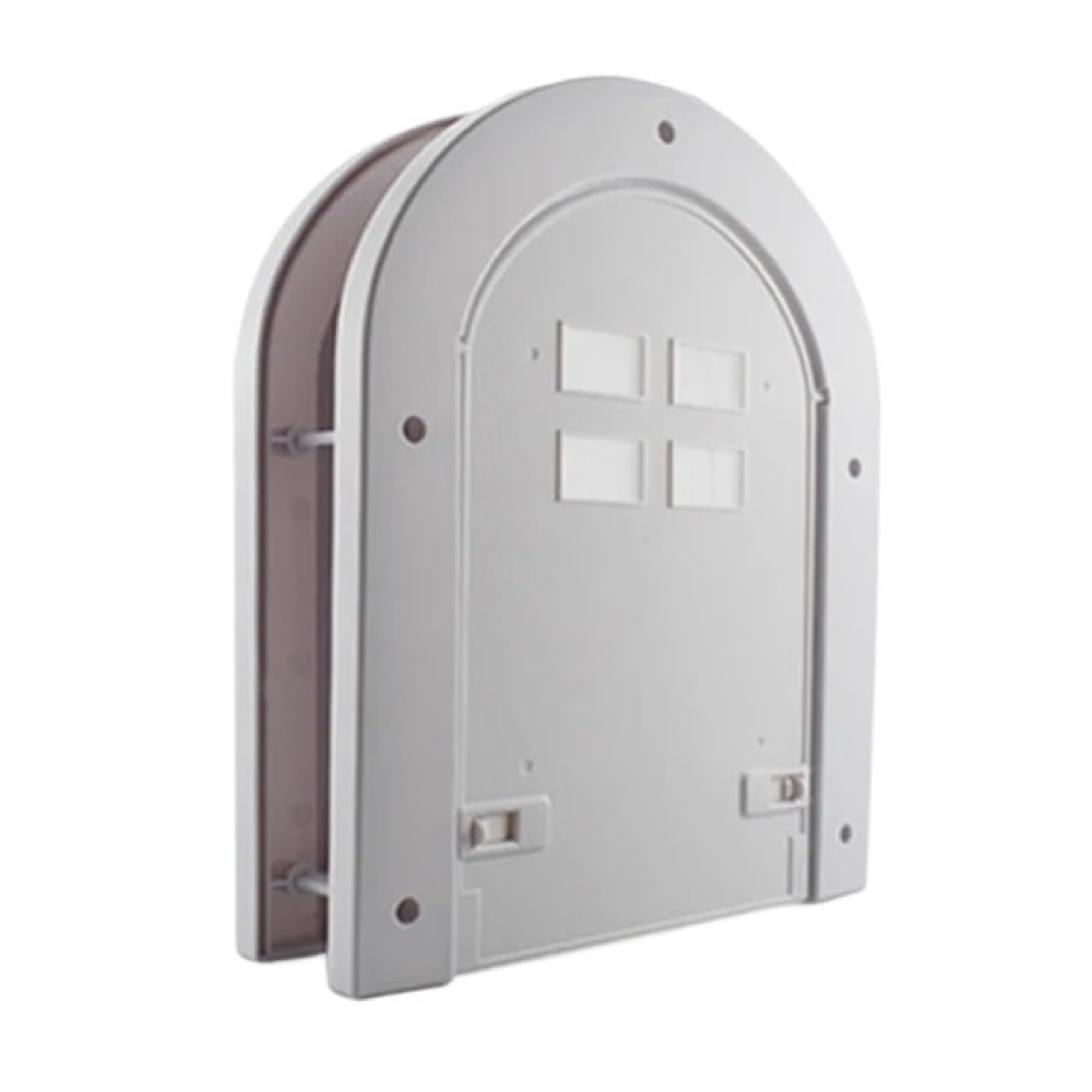 Gateras para Puertas Puerta de Pantalla for Perros y Gatos domésticos, Ventana magnética Entrada Libre for Puertas arqueadas plástico ABS Madera, Accesorios para Puerta(White)