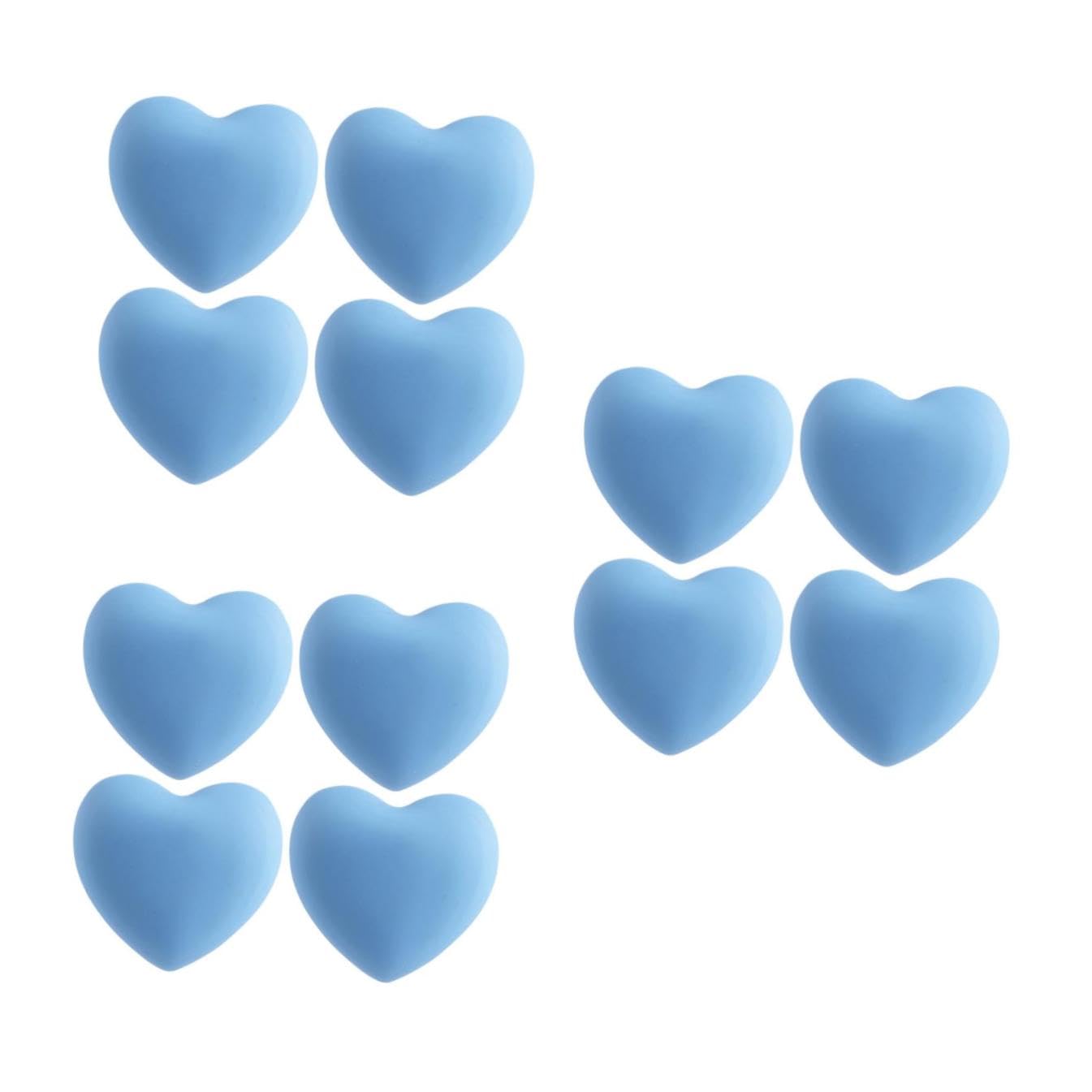 jojofuny 12pezzi Maniglie Forma Di Cuore Blu Pomelli Creativi Per Armadi Maniglie Decorative Per Mobili e Wardrobe Facili Da Installare e Resistenti
