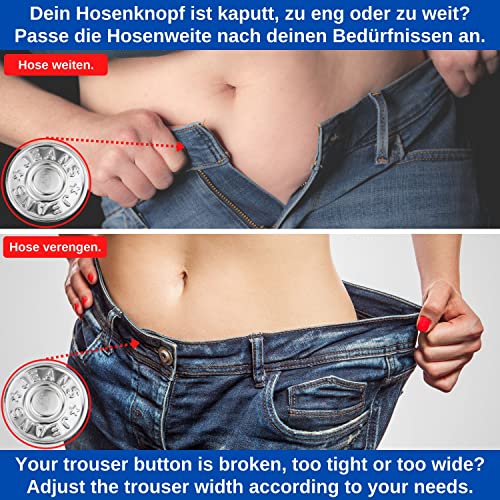 Bottone di Ricambio per Pantaloni, Ottone, per