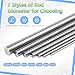 2Pcs 316 Stainless Steel Round Rod, Solid Steel Rod 15.7 Inch Length 5/16