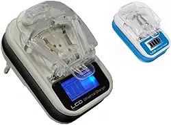 Carregador de Bateria de lítio Universal Inova Lcd indicador Carga P/Celular Câmeras e Periféricos - CAR-Z7003