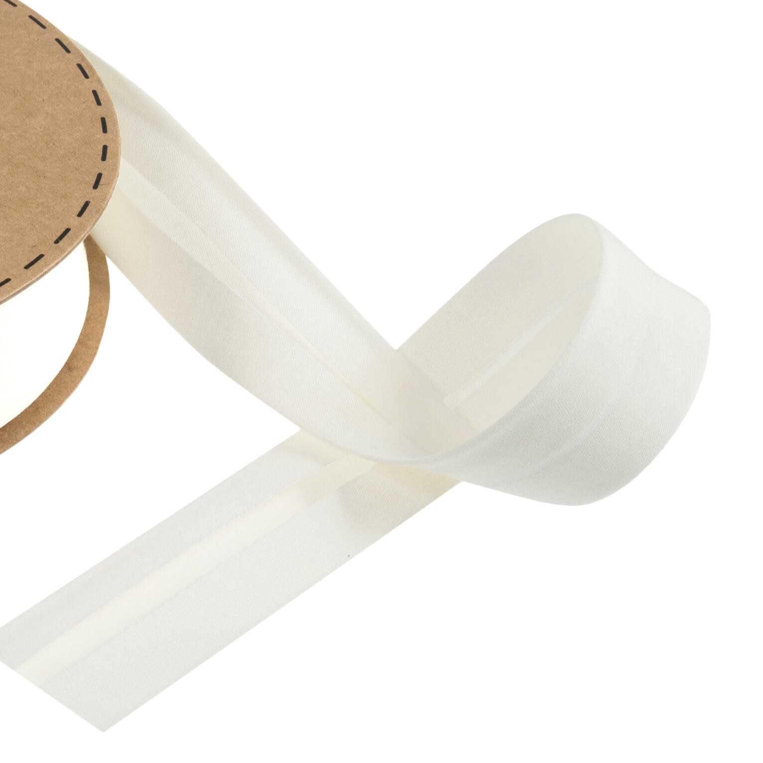 12mm 25mm Bias Binding Polycotton Fabric Trim 33 Colors Buy 1 2 Or 4 Metres 947D, 089 Ivory Off White, 25mm 4m