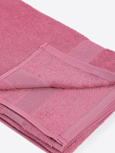 Image of MOCA by Monte Carlo Cotton 380 GSM Bath Towel Pack of 2(140 x 70 CM) - Peach (2)