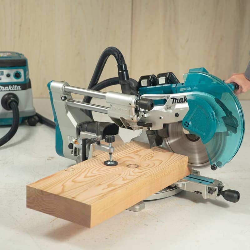Sierra ingletadora radial de 36 V LXT Ø305 mm (2 x 6,0 Ah) con módulo AWS - MAKITA DLS211GT2U