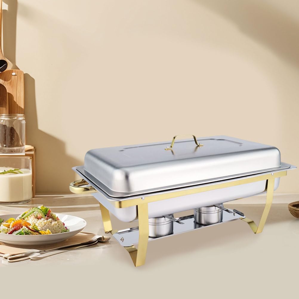 AIZYR Chafing Dishes for Buffet, Chafers and Buffet Warmers Sets Rectangle Food Warmer for Party Holiday Banquets,Single Grid