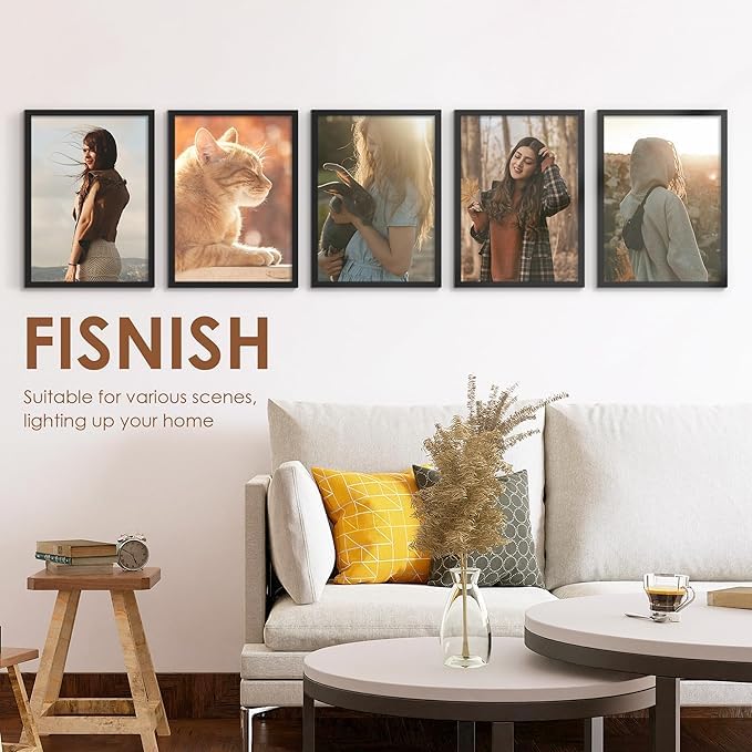 Image of AbhiKalpya Art Studio A3 Size Photo Frame Wall Hanging For Home and Office Wall Decoration,12x16 inch, Decorative Golden