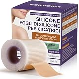 Foglie di cicatrici in silicone, nastro per cicatrici in silicone (4 cm x 300 cm), rotolo per la rimozione di cicatrici per sezione C, chirurgia, ustioni, cheloide e acne, delicato sulla pelle