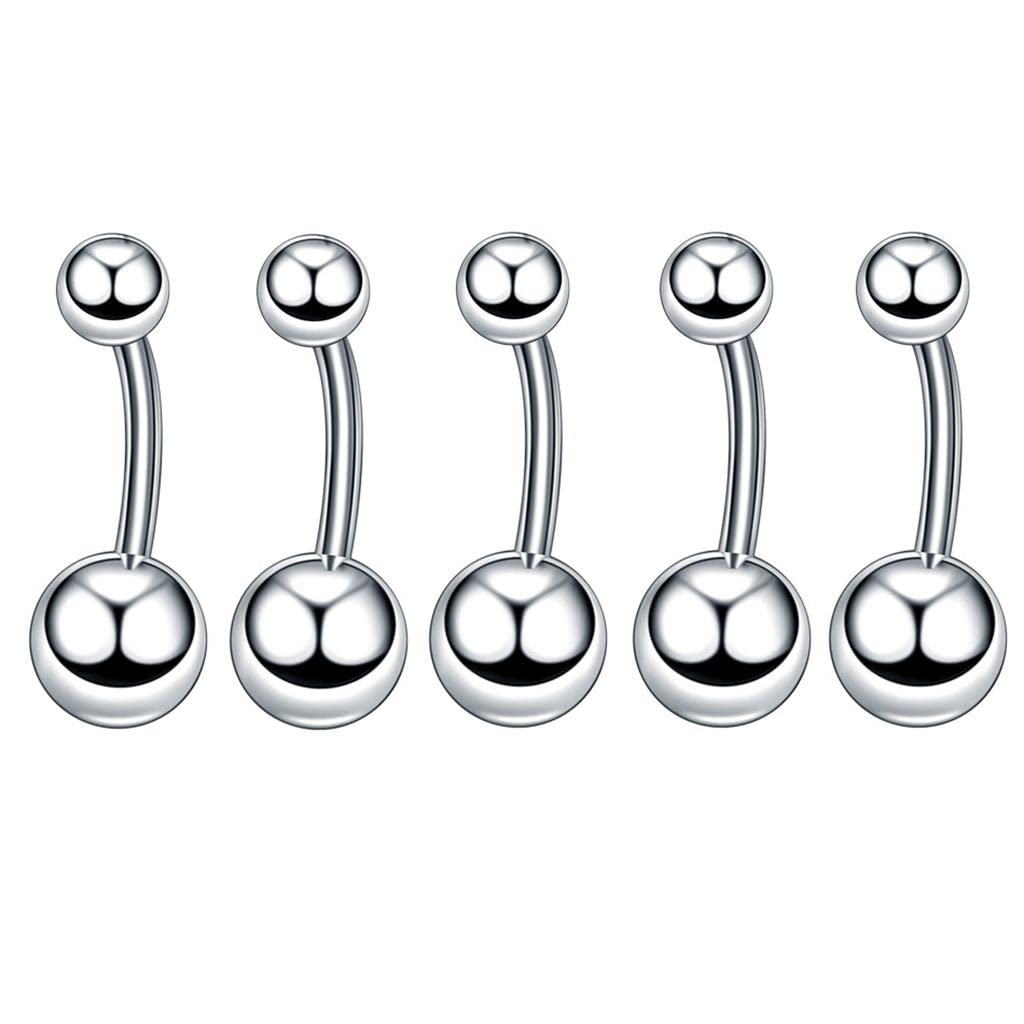 Amagogo Joyería Corporal Piercing con Aros para Nariz Anillos de Ombligo Barras de Lengua y Pendientes de en Acero Inoxidable Adecuado para Mujeres