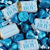 131 Pcs It's a Boy Baby Shower Candy Party Favors Miniatures Chocolate & Kisses (1.65 lbs, Approx. 131 Pcs)
