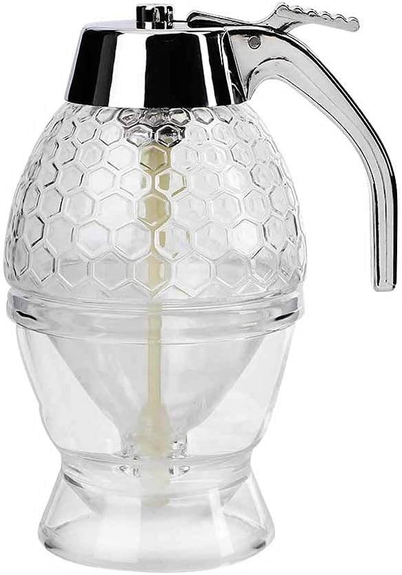 New Juice Syrup Cup Bee Drip Dispenser Kettle Kitchen Accessories Honey Jar Container Storage Pot Stand Holder Squeeze Bottle