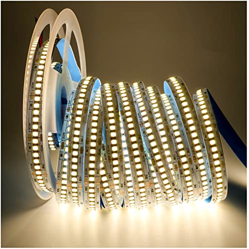Tesfish Striscia LED, 24V Bianco Naturale 4000K Strisce 5M 2835 IP20 240 LEDs/M, Totale 1200 LEDs Nastri Super Luminosa Luci Striscia per Camera da letto, Scaffali, decorazione Cucina