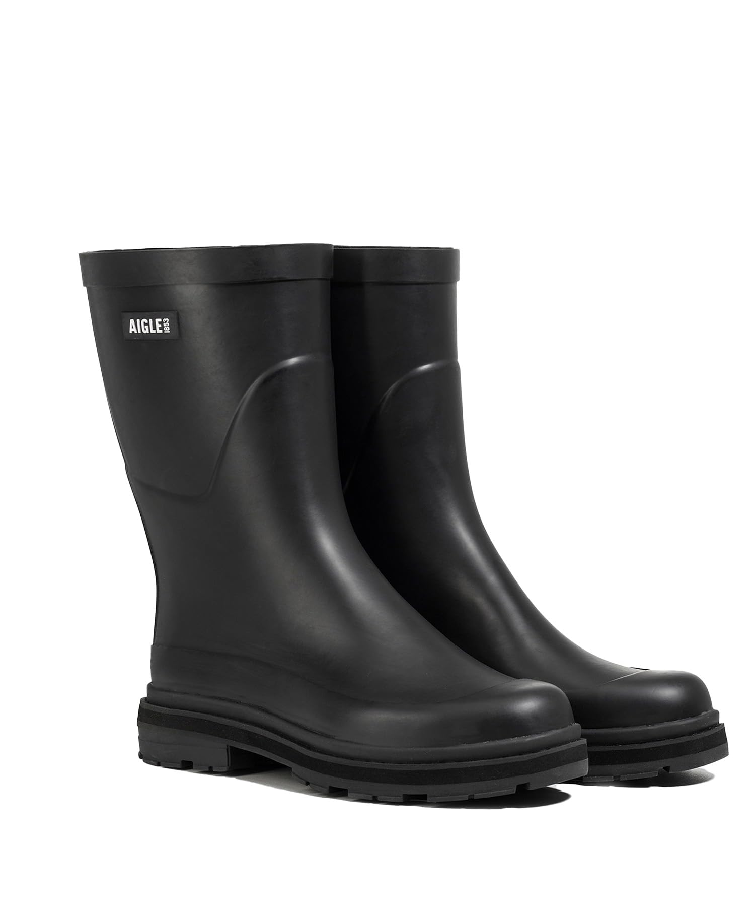Aigle Mid Rain Women's Rain Boot, 9000 Black, 5.5 UK