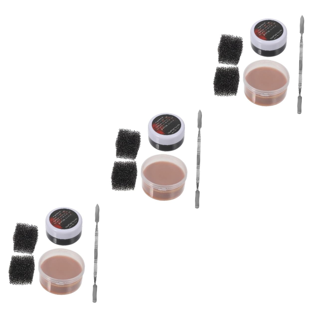 minkissy 3juegos Cera De Maquillaje Especial para Halloween Kit De Cera De Heridas Falsas Artificial y Herramientas De Efectos Especiales para Crear Cicatrices Realistas Fiestas y