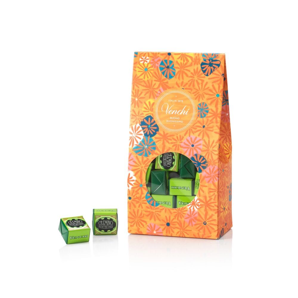Venchi - Murrine Gift Box with Cremino Pistachio Chocolates and White Chocolate, 305g, Gluten-Free, No Colourants or Preservatives, Gift Idea