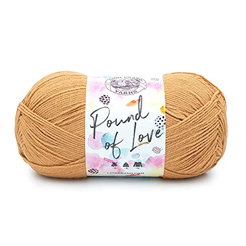 Image of Lion Brand Yarn, Pound of Love Crochet Yarn, Pumpkin Pie, Orange, 1 Pack | Large Skein Everyday Basic 100% Acrylic Worsted Weight Knit Fiber for Baby Blankets, Classic Afghans, Sweaters, Scarf Sets