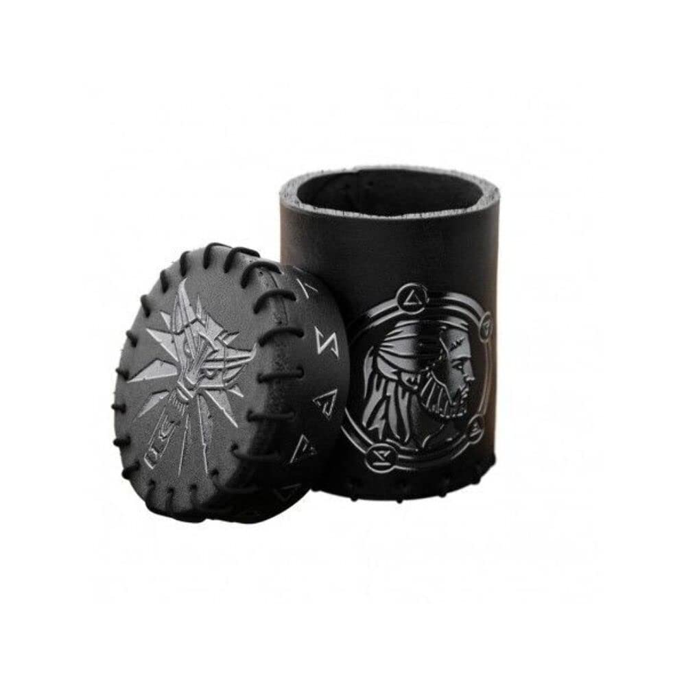Q Workshop The Witcher Dice Cup Geralt Gobelet pour dés Cuir 1 pièce