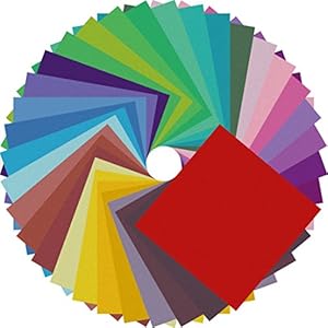 Papel para Origami, color en ambos lados, 200 hojas, 20 colores, 6 pulgadas, papel cuadrado con pliegue fácil para principiantes