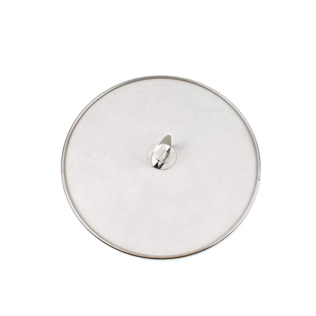 Deinbe Grease Splatter Screen Pan Cover Stainless Steel Frying Pan Fine Mesh Stops Stove Oil Guard Pot Lid