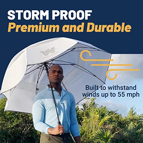 Weatherman Umbrella - Golf Umbrella - Windproof Sports Umbrella Resists Up To 55 Mph Winds - Available In 2 Sizes And 5 Colors (Black, 62 Inch) #TOP3