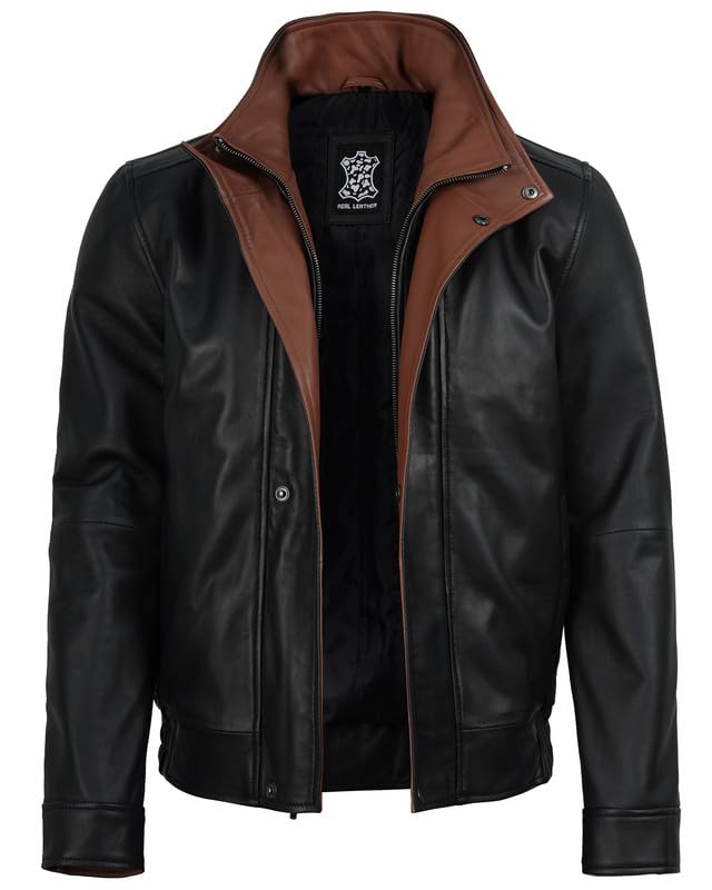 Image of Blingsoul Leather Jacket Men, Black and Brown Leather Jackets For Men