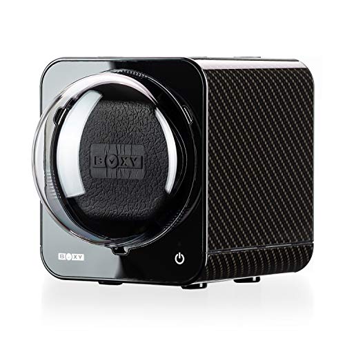 Abest Boxy Watch Winder Add-On Unit for Fancy Brick Watch Winder Series (Without AC Adapter, Carbon)