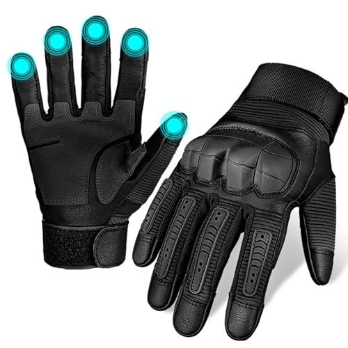 Ruck&Recon Tactical Gloves - Tactical Gloves for Men, Touchscreen Motorcycle Glove with Hard Shell &...
